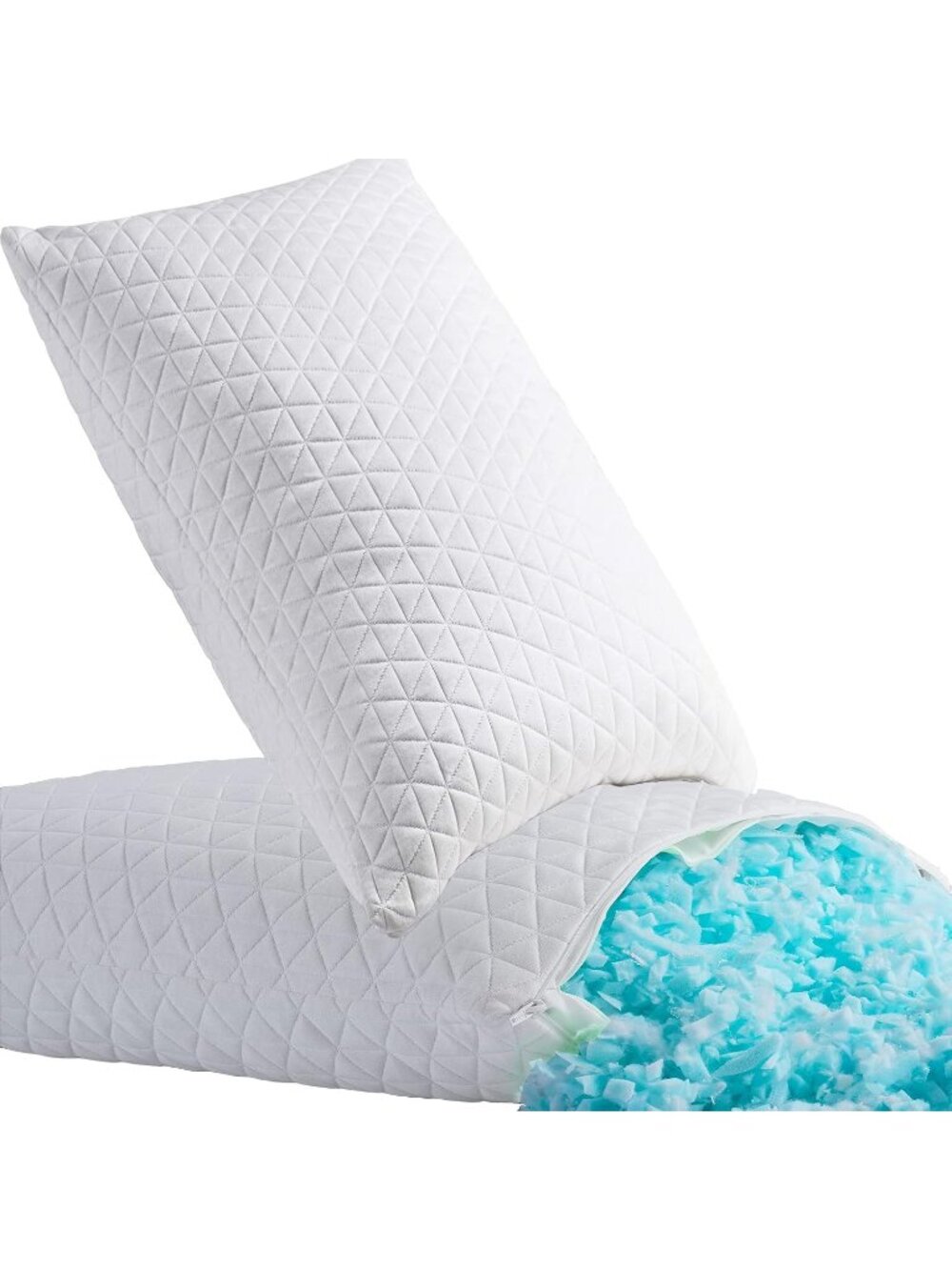 〽️Memory Foam Pillows Standard Size Set of 2 Firm Adjustable Cooling Bed Pillow